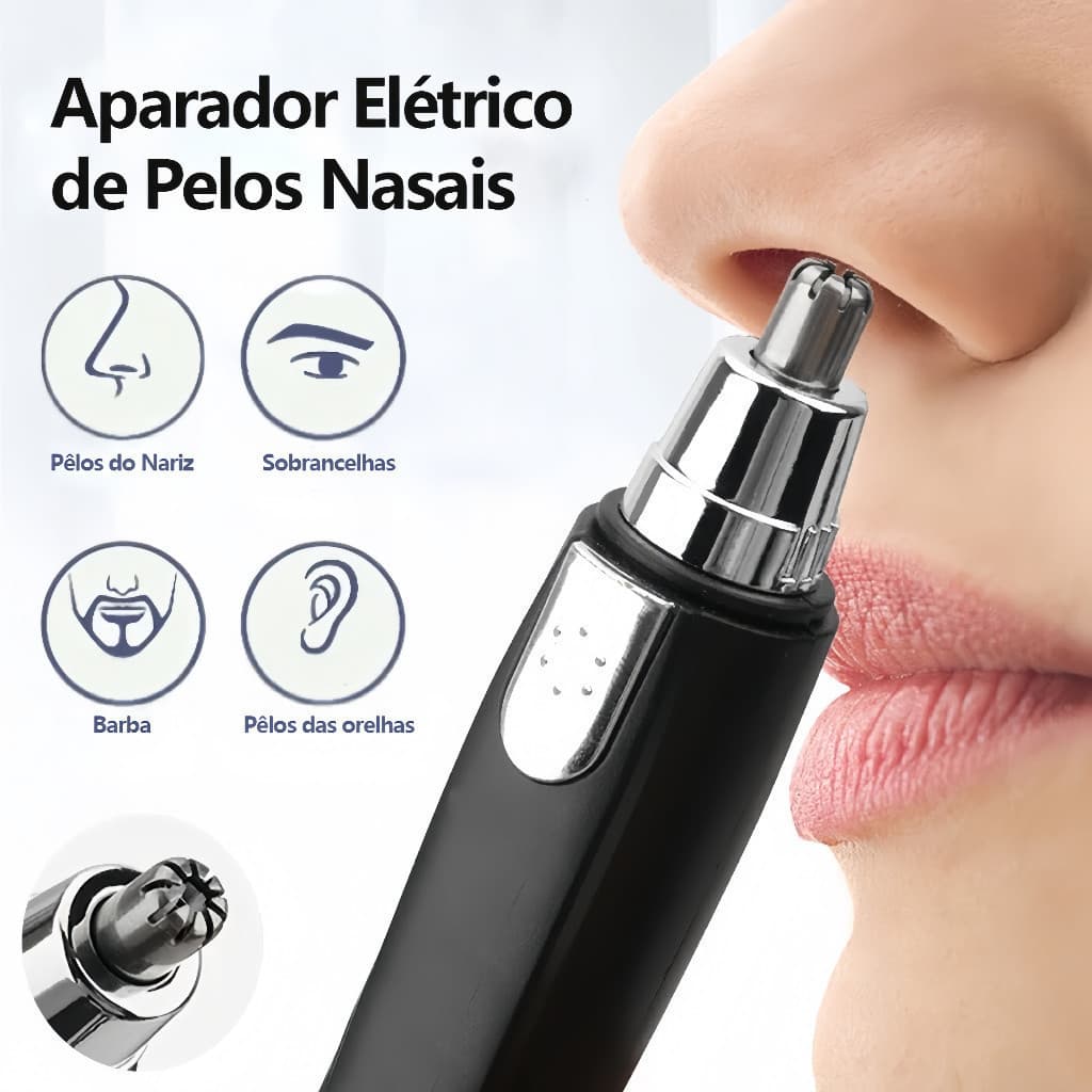 Máquina de cortar cabelo, aparador de pelos do nariz e orelhas