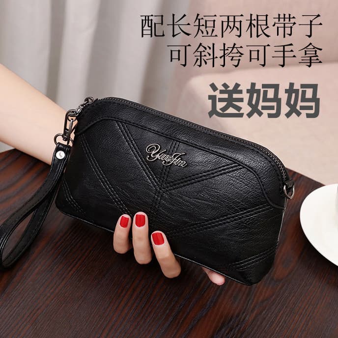 Couro genuíno novo estilo primavera verão bolsa feminina de meia-idade bolsa mãe sogra mão-transporte mensageiro bolsa p
