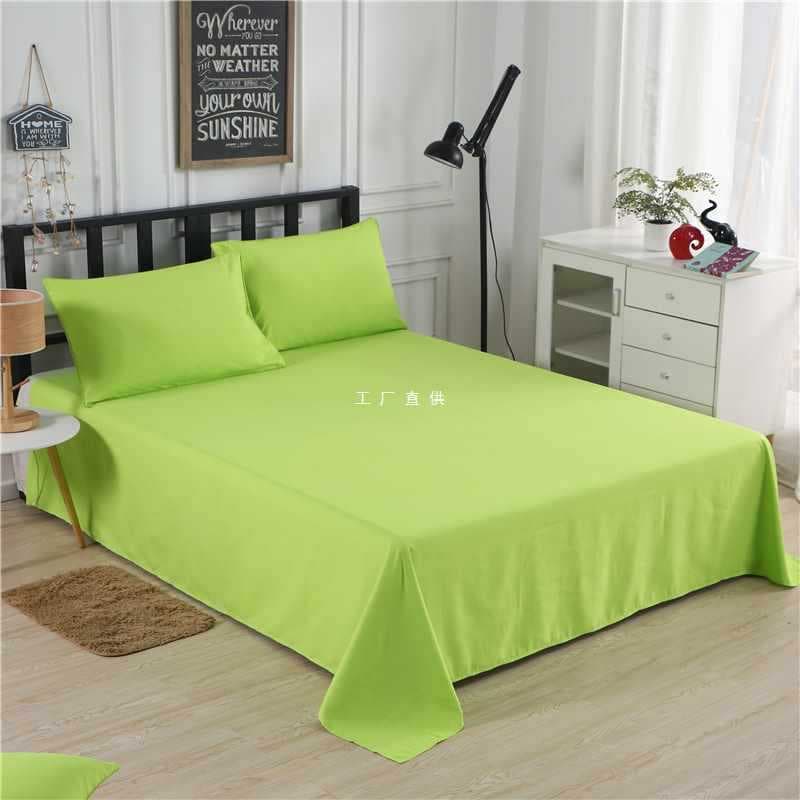 Lençol de cama simples de cor sólida A5L 1.51.8m Hotel único duplo peça única unidade escovada cama espessada