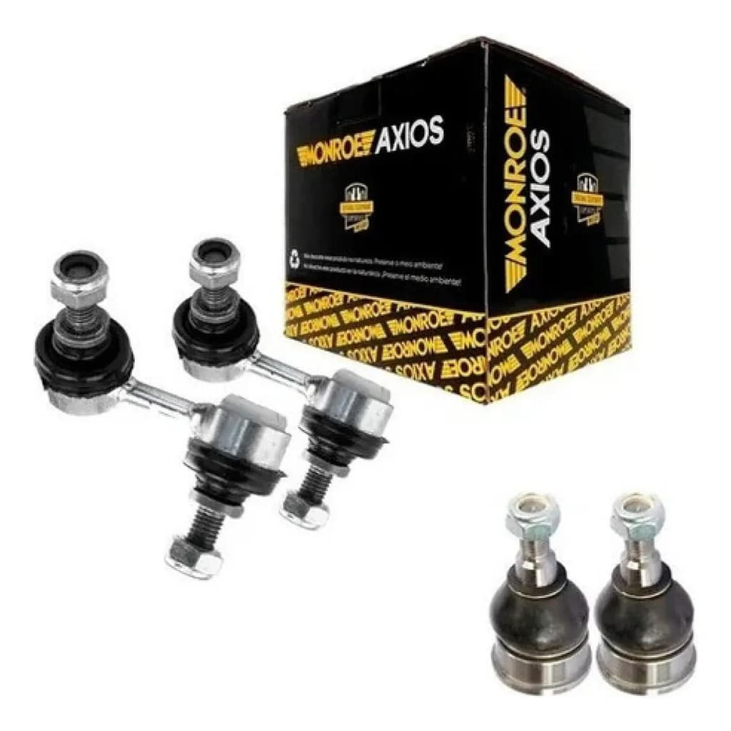 Kit Bieleta Axios + Pivô Suspensão Dianteira Honda Civic 2001 a 2006 Aço Reforçado