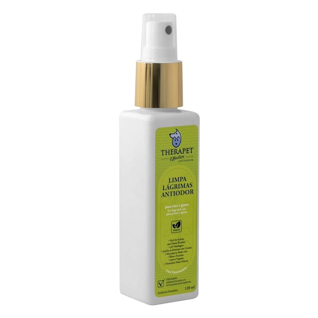 Limpa Lágrimas Para Cães e Gatos Antiodor Therapet - 120ml