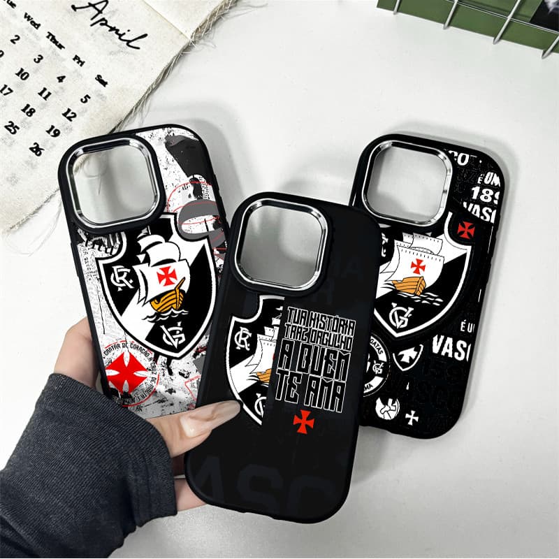 Capinha Clube de Futebol Vasco da Gama para  iPhone 11 12 13 17 15 14 PRO MAX X XR XS MAX 16 PRO MAX capa anti impacto