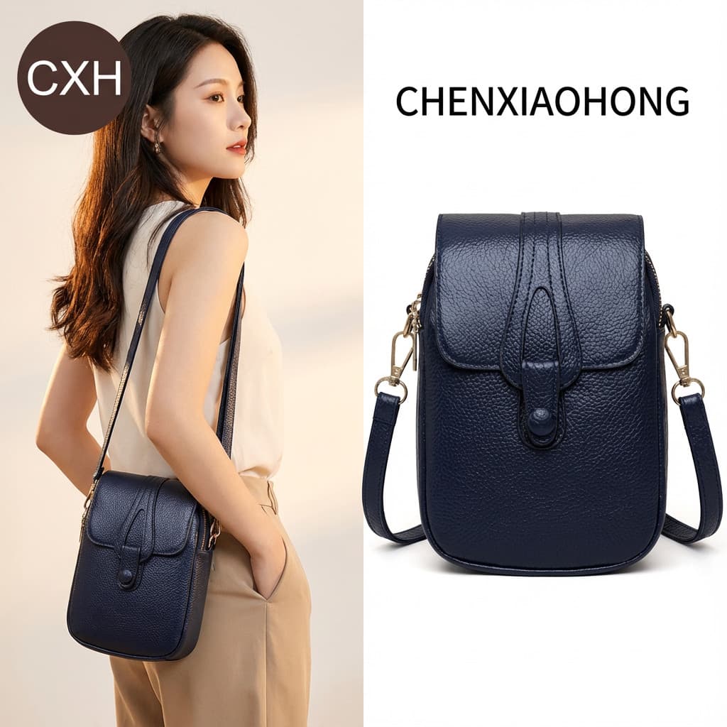 CHENXIAOHONG Bolsa feminina vintage pequena, bolsa de ombro, bolsa transversal, couro PU vintage, estilo retrô.