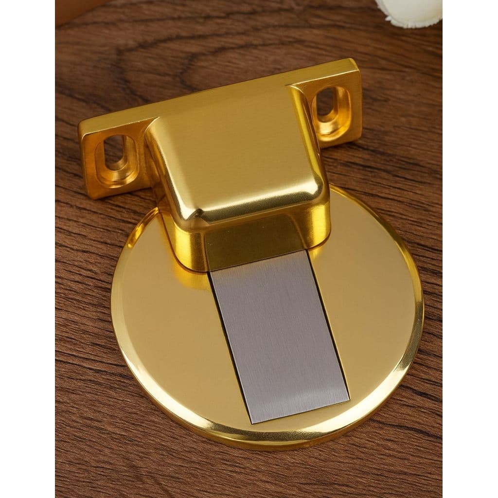 Prendedor De Porta Magnético Slim Dourado Inoxidável