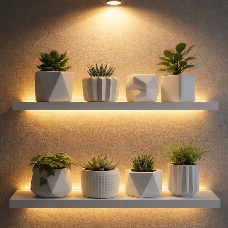 Kit Vasos Decorativos - 1 a 8 Unidades -Sem Plantas Artificiais