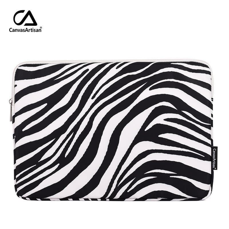 Capa protetora para notebook com estampa casual de zebra, adequada para capa de computador MacBook Air.