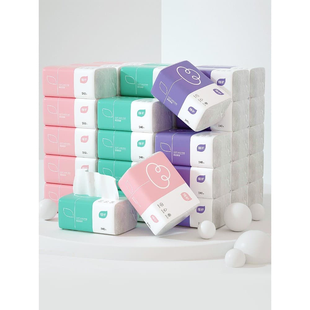 Desenhar guardanapo de papel tecido Facial lenço de papel higiênico pacote portátil mãe bebê Universal polpa de madeira