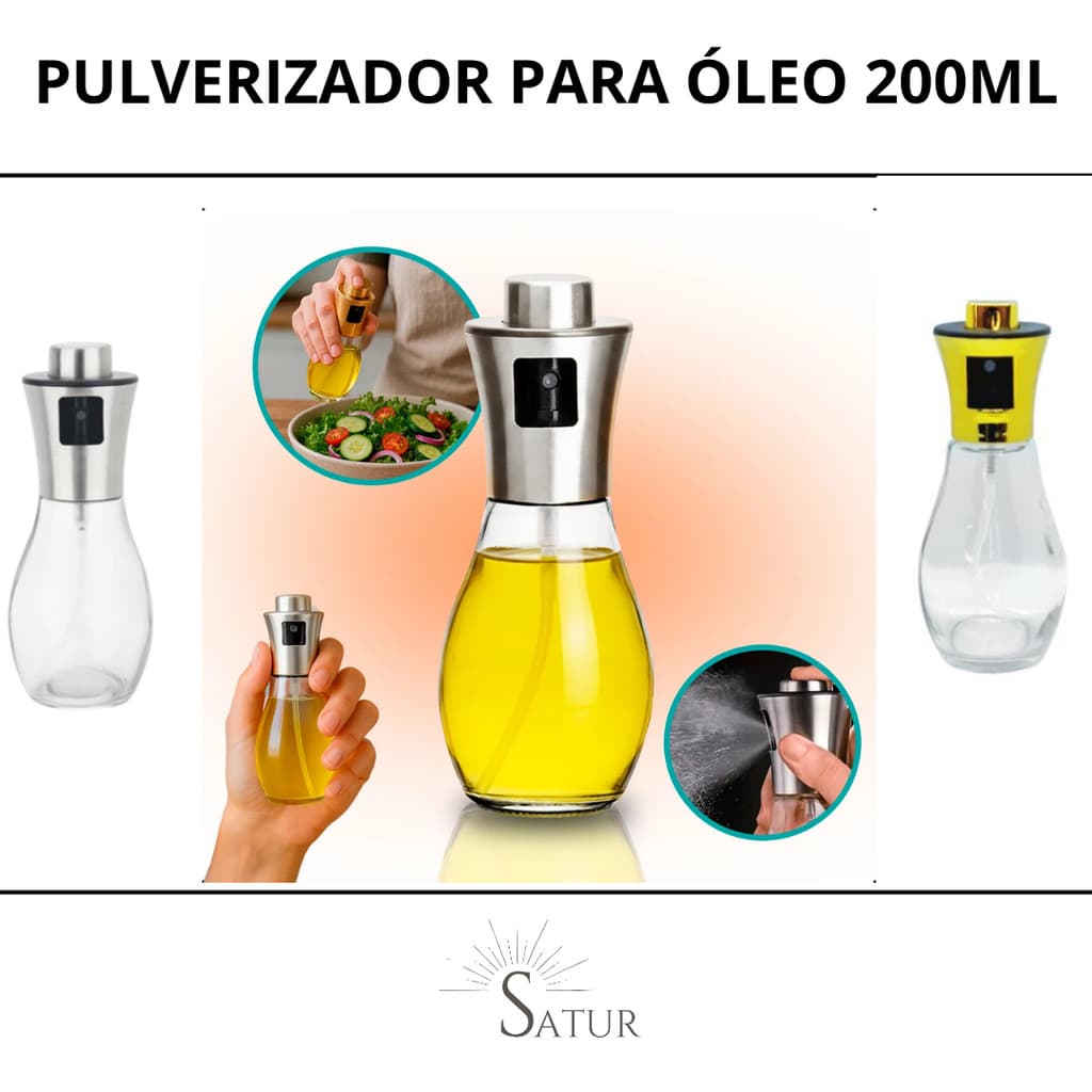 Spray Borrifador Pulverizador De Azeite Culinário 200 Ml Para Cozinha