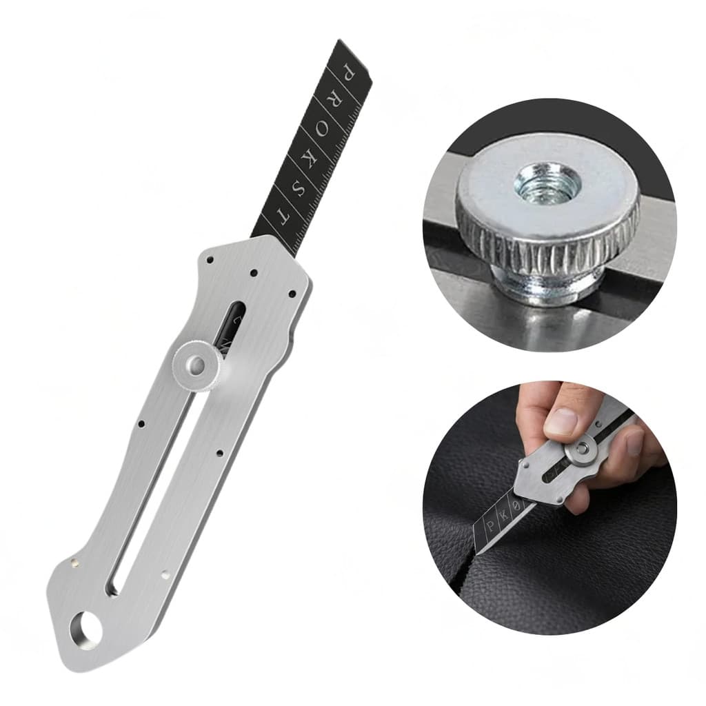 Estilete Metal 18mm Profissional Lâmina Extra Grossa Corte Pesado Alta Resistência