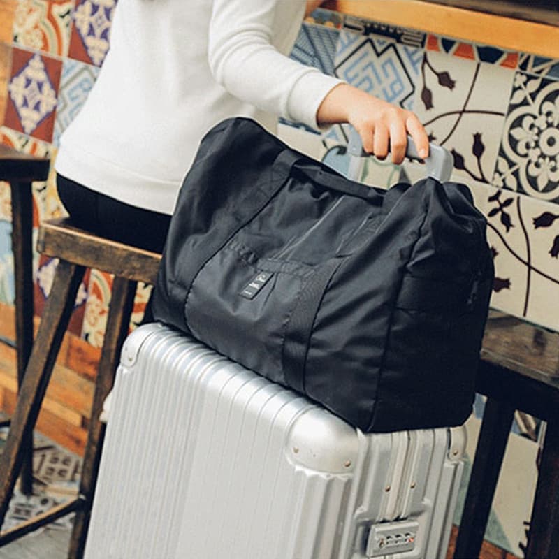 Bolsa de viagem portátil leve, bolsa de viagem dobrável, grande capacidade, viagem de negócios, embarque, bolsa de um om