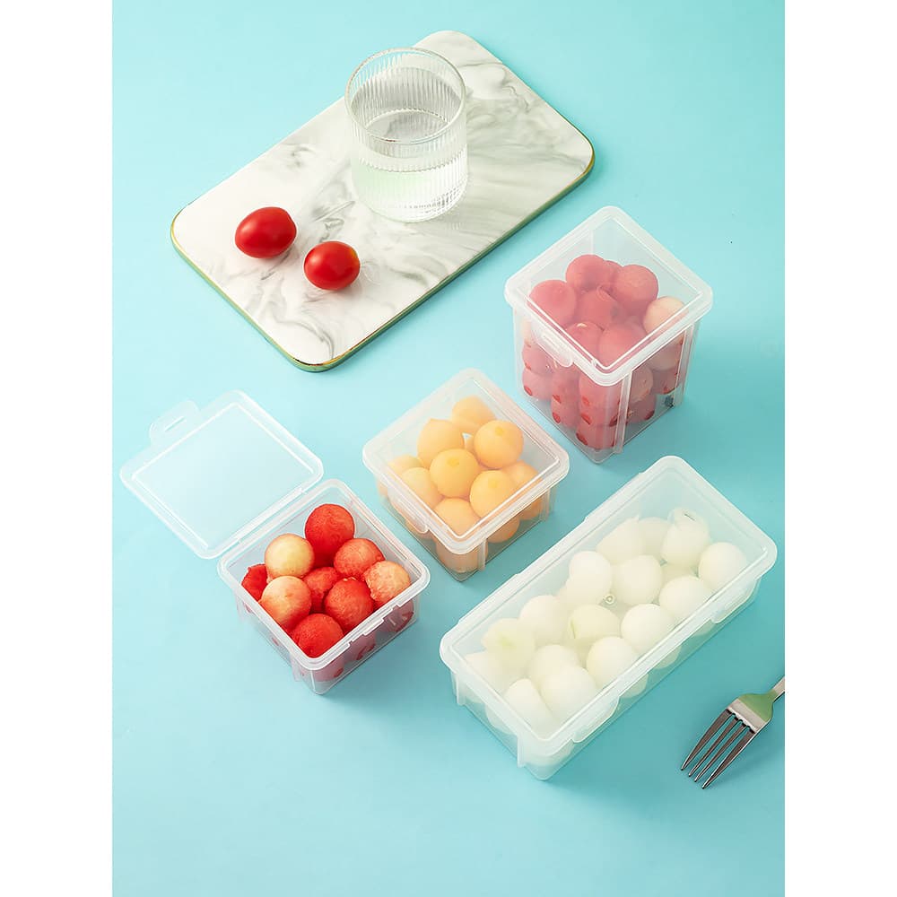 Clamshell caixa de armazenamento de alimentos dedicado cozinha grau alimentício frutas transparente geladeira caixa de a