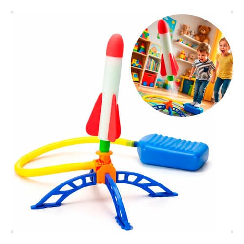 Brinquedo Infantil Lançador De Foguete Radical C/ Luzes Alcance 30 Metros