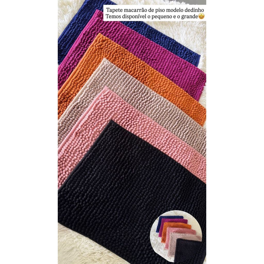 Tapete Macarrão Bolinha 50x70 Antiderrapante Para Banheiro-Cozinha 100% Poliéster Luxuoso