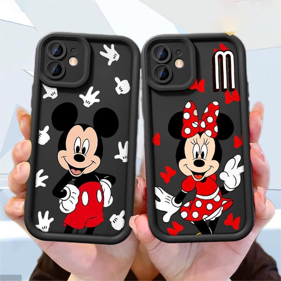 capa Anti-Queda De Silicone Mickey E Minne Adequada Para iPhone 11 12 13 14 15 16 17 Pro Max À Prova D'água De Choque Di
