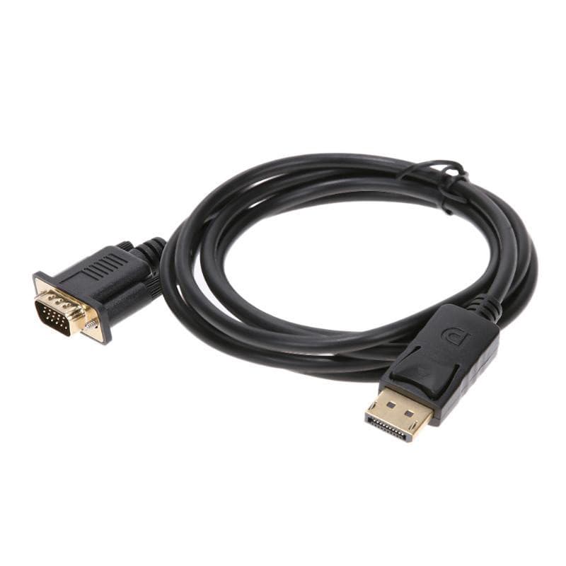 Couro leve 1.8m DP para VGA cabo macho para macho displayport dp para vga adaptador cabo fabricante pronto estoque
