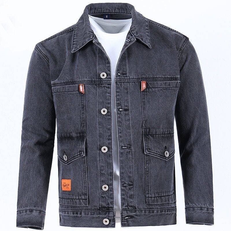 Macacão jeans jaqueta masculina primavera outono 2026 novo estilo na moda All-Match meninos jaqueta jeans Street Wear to
