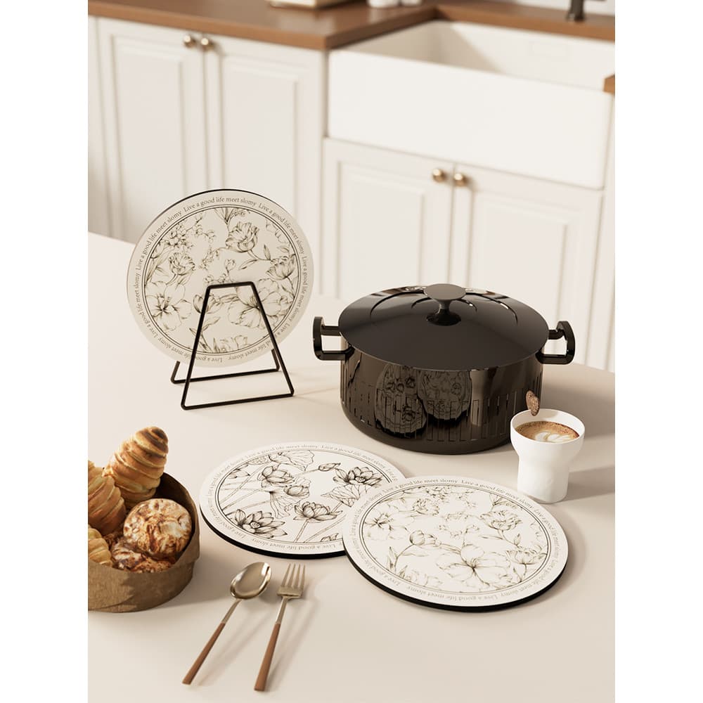 Mesa de jantar almofada de isolamento térmico Coaster almofada anti-escaldante almofada de couro doméstico placa copo po