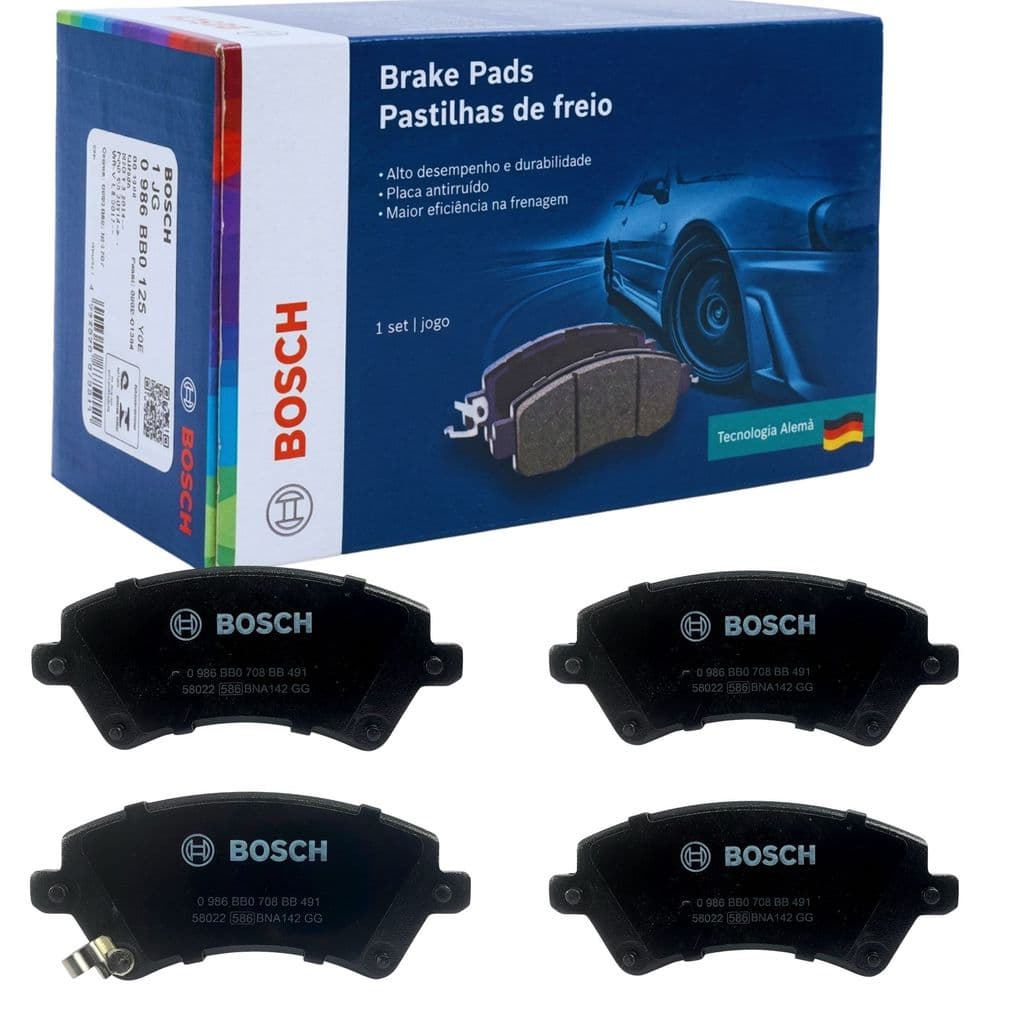JOGO PASTILHA DE FREIO A DISCO DIANTEIRA BOSCH ORIGINAL TOYOTA COROLLA / COROLLA FIELDER
