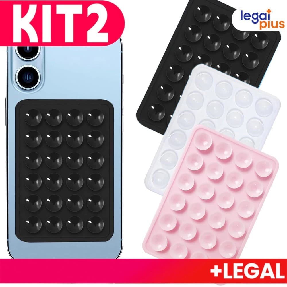 KIT 2/5/10 PCS Suporte de Silicone Ventosas para Celular – Fixação em Espelhos e Superfícies Lisas Envio Rapido