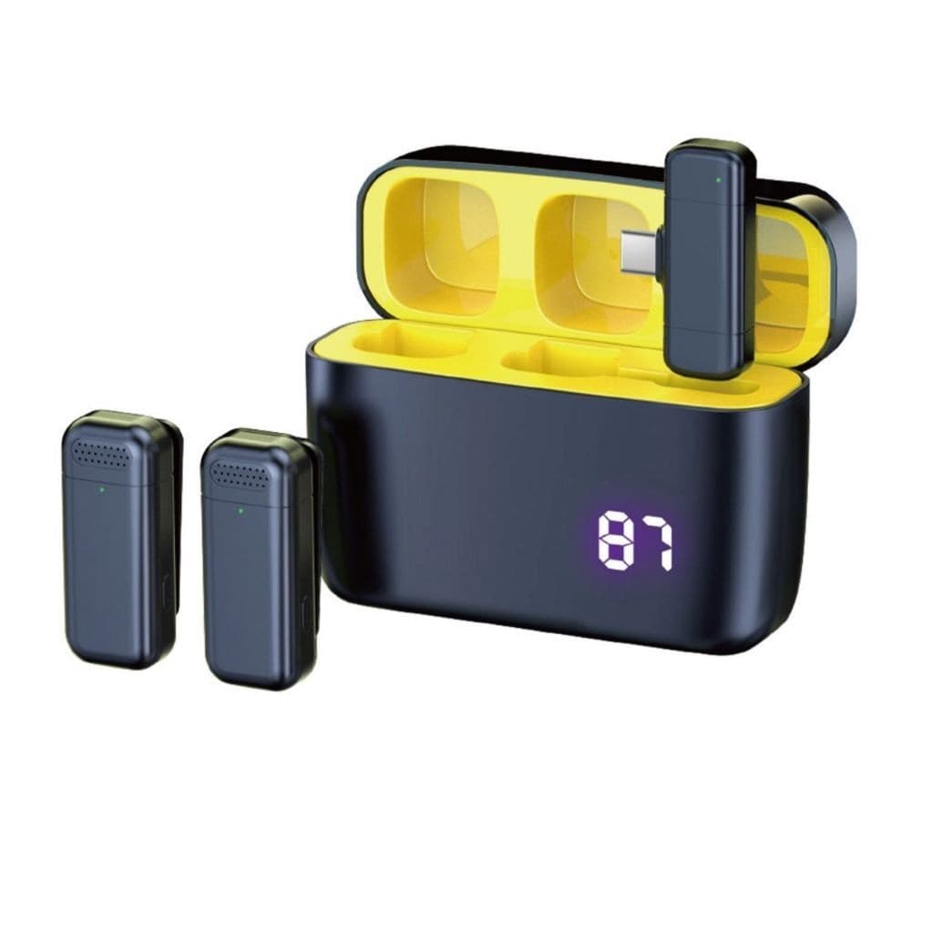 Microfone Sem Fio Portátil com Cancelamento de Ruído Plug & Play para Gravação de Vídeo e Lives