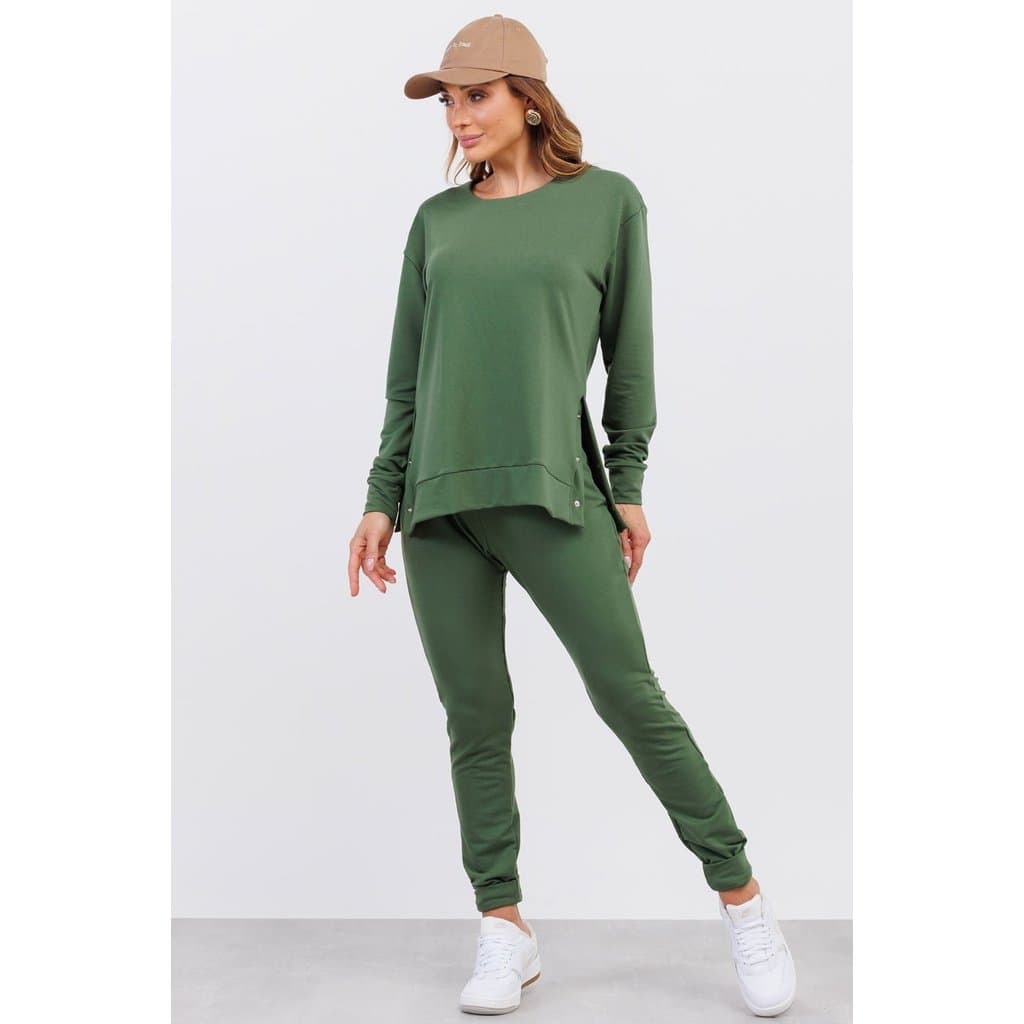 Conjunto Feminino Molecotton Blusa E Calça Casual