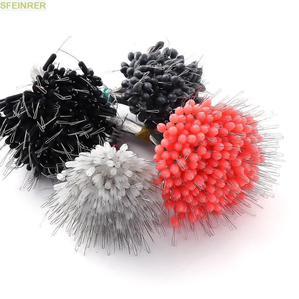 Seifininier Pesca Bobber Red 300pcs/Pack Rubber Stopper Oval Flutuador De Cilíndrico Transparente