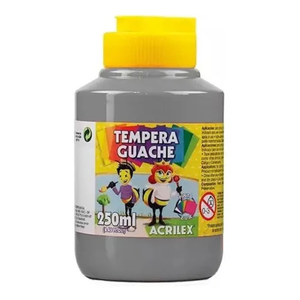 Tinta Guache Cinza 250ml Acrilex 933