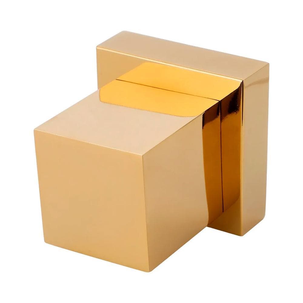 Acabamento De Registro Em Metal Quadrado Mearim Pingoo - Dourado