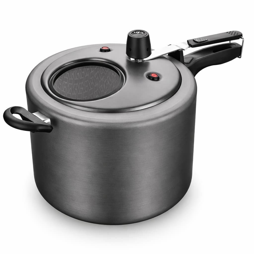 Panela de Pressão com Visor de Vidro 4,5L de Alumínio com Antiaderente MTA