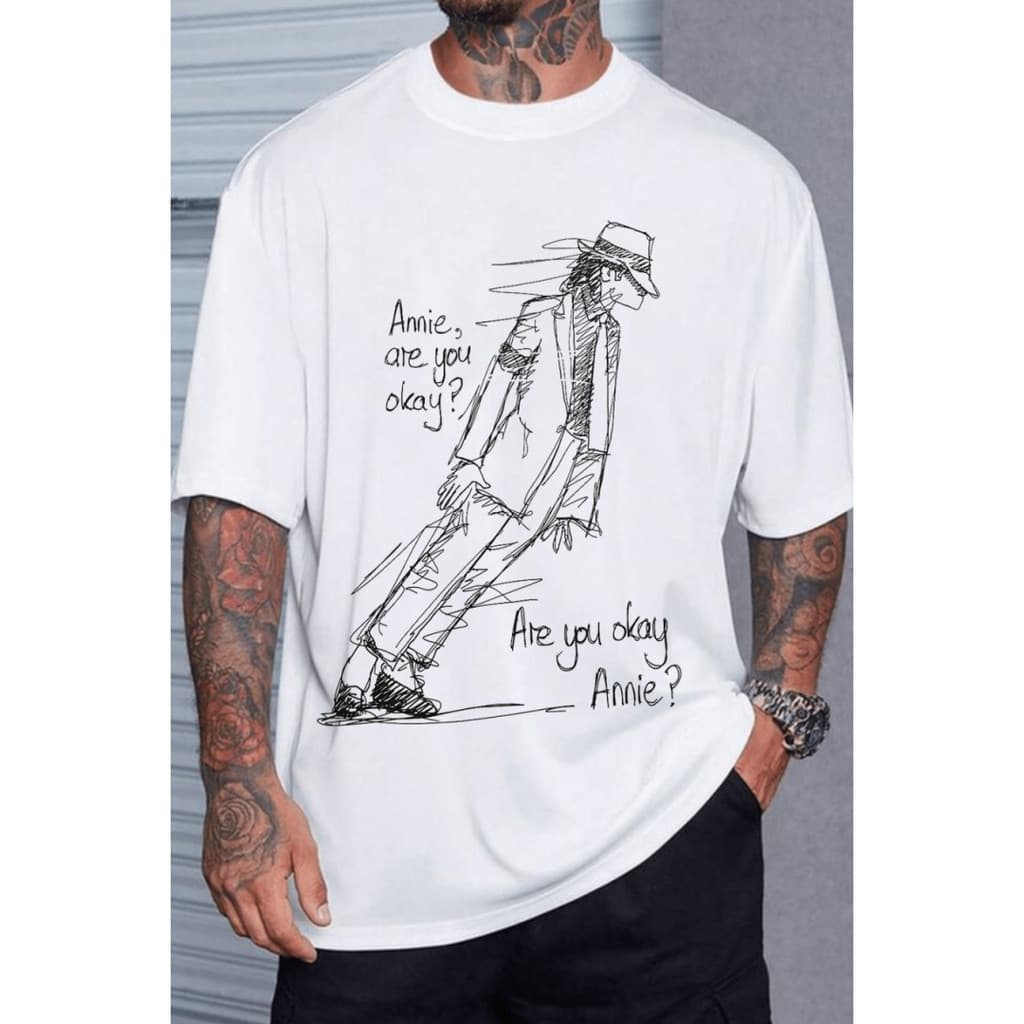 Camiseta Masculina Feminina Estampa Michael Jackson Smooth Criminal Annie Are You Okay T-shirt Unissex Envio Imediato