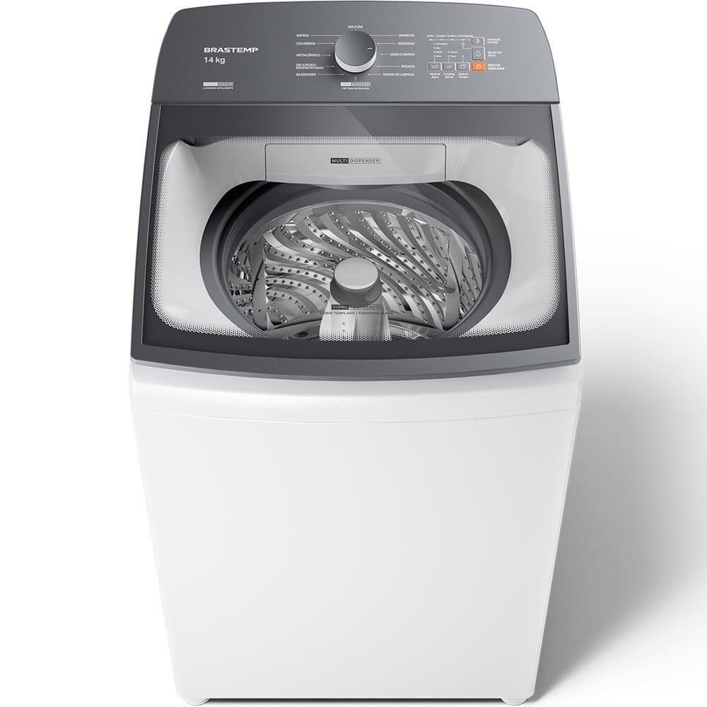 Máquina de Lavar BWJ14AB 14 kg Smart Sensor Reduzir Tempo Brastemp