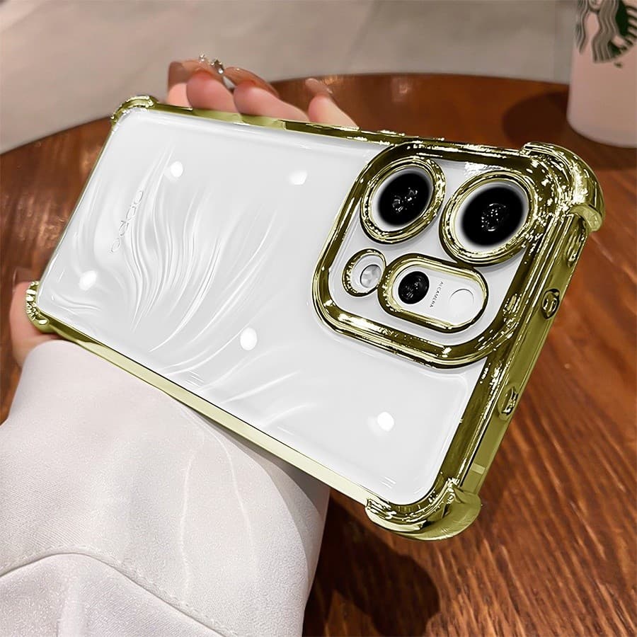 Capa De Telefone Transparente À Prova De Choque Para Oppo Reno15 14 13 12 11 10 F Pro+ Proteção De Câmera Silicone Macio