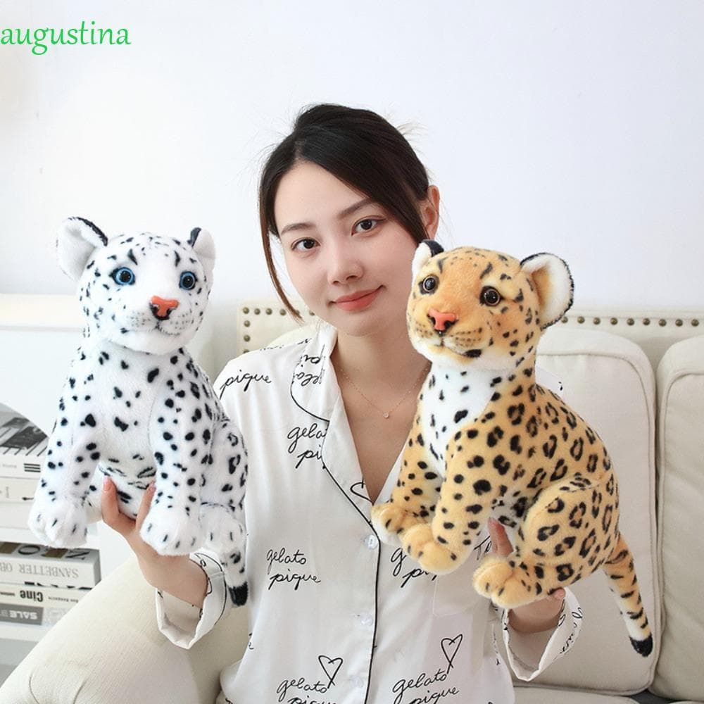 AUGUSTINA Brinquedo De Pelúcia De Leopardo Para Bebê , De Neve , Simulação Macia Leão