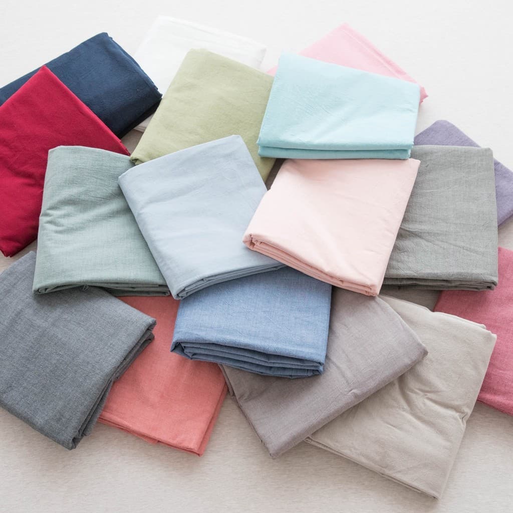 Muji lençóis de cama de linho de algodão lavado de cor sólida lençóis de cama único duplo peça única toda cama de algodã