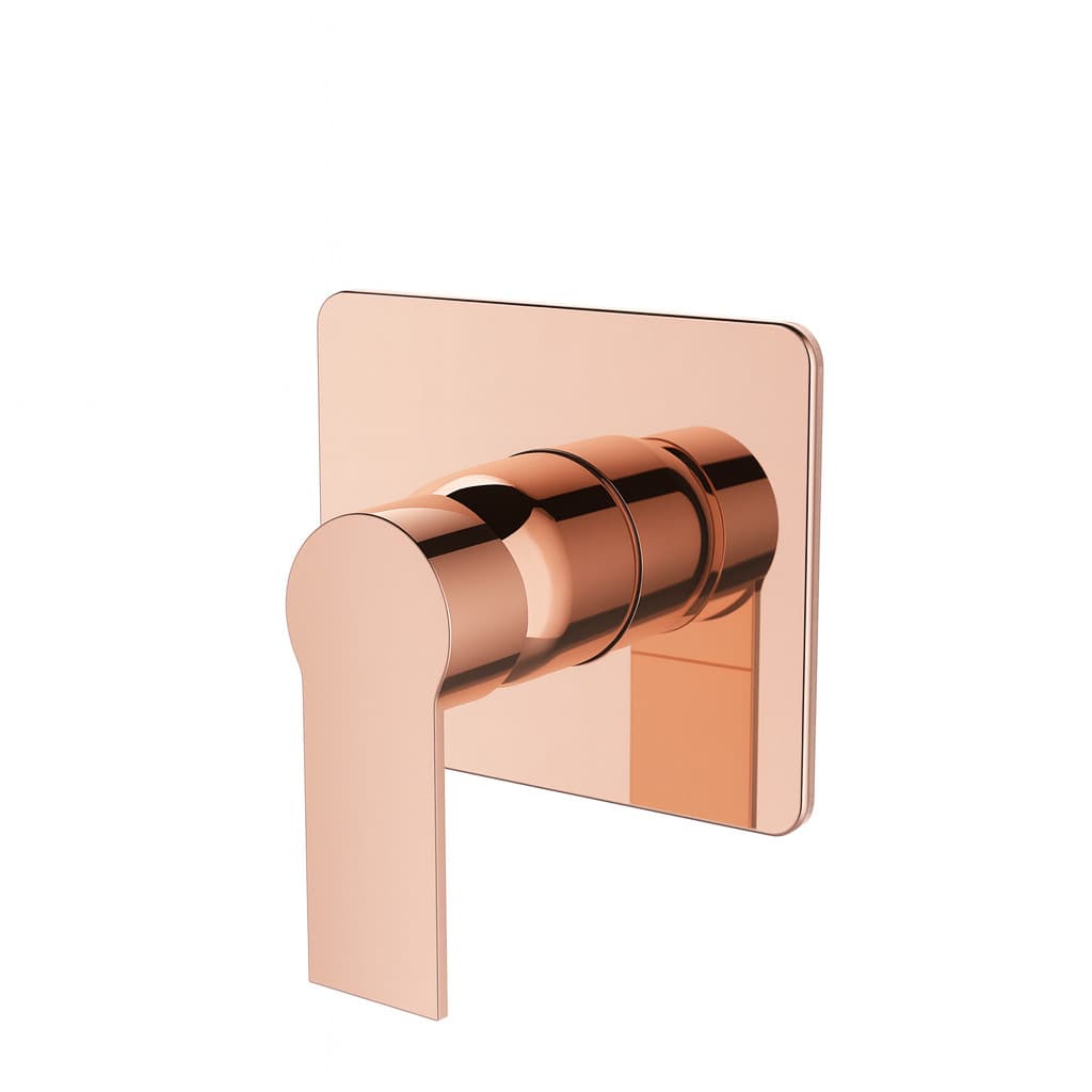 Acabamento para registro Monocomando base deca Quadrado Alavanca Rose Gold Brilhante