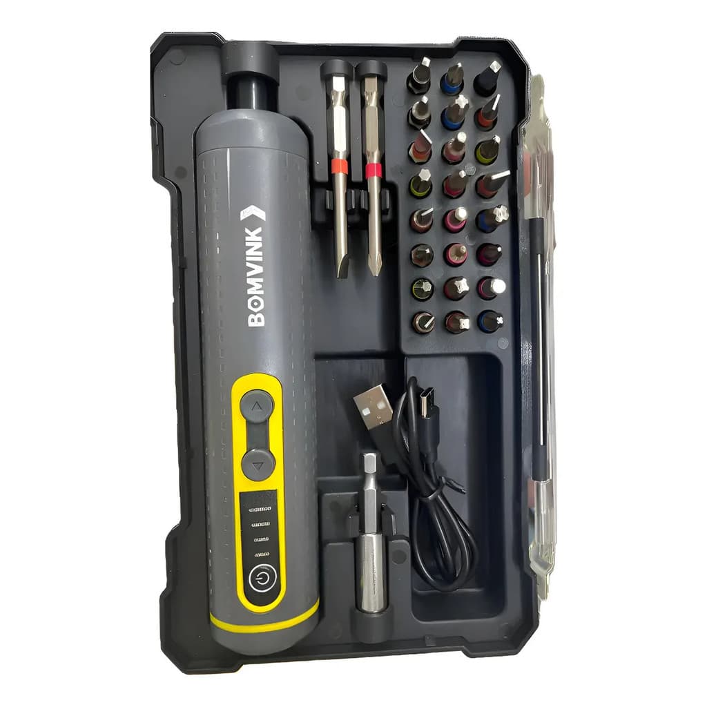 Kit Chave De Fenda Eletrica 30 Peças - 3.6v Bomvink
