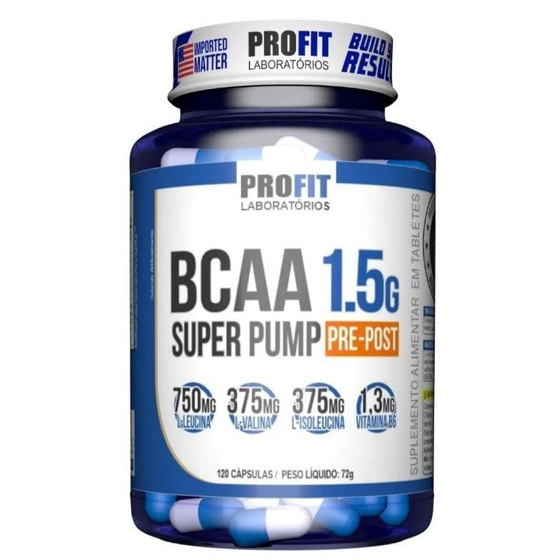 Bcaa Super Pump 1.5g 120 Cápsulas - PROFIT