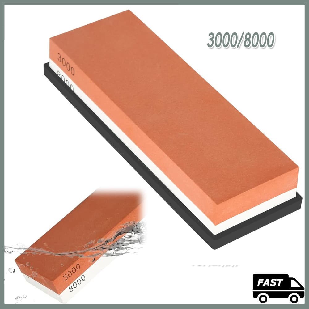 Conjunto para afiar facas Chaira Amolador de Facas Pedra de Amolar Facas 3000/8000 Kit de Amolar Afiar Mármore