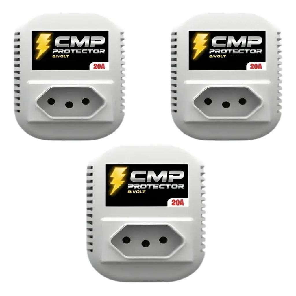 Kit Com 3 Dispositivos De Proteção Tomada Padrão 10a
