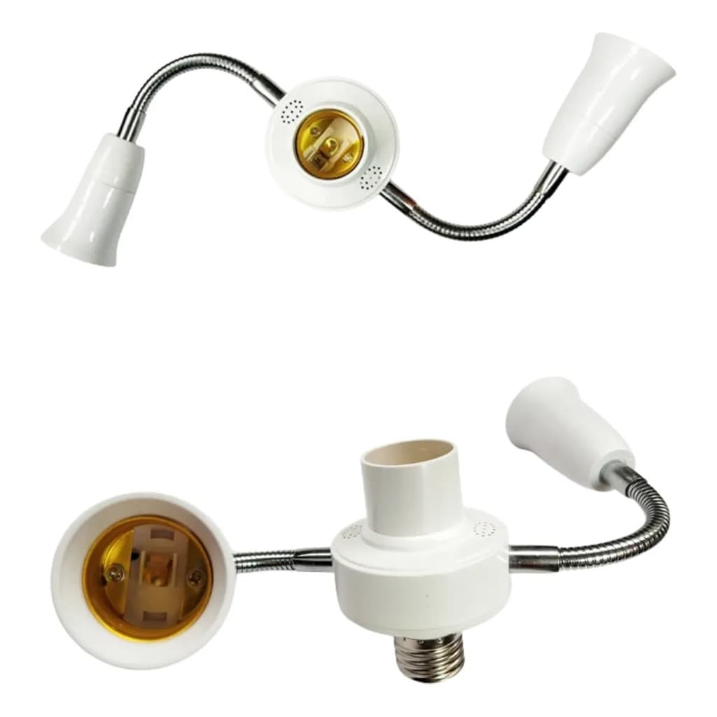 Multi Extensor Lâmpadas Adaptador Bocal Triplo E27 Led