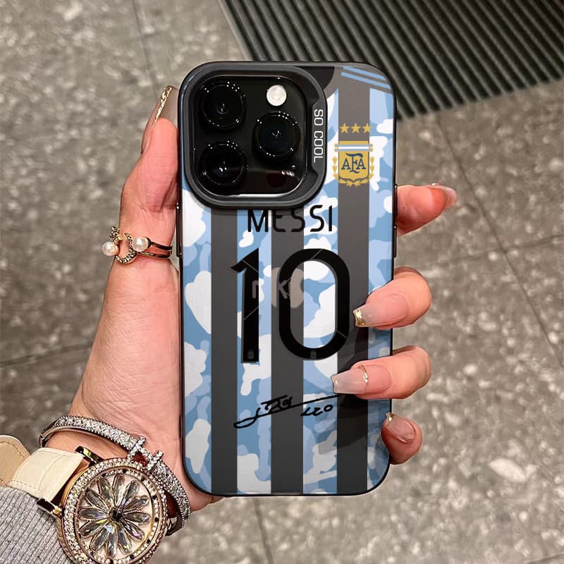 Capinha Para iphone 13 11 12 14 15 16 17 pro max 16E 17 AIR 7 8 plus XS XR XS MAX Messi, da Argentina, número 10