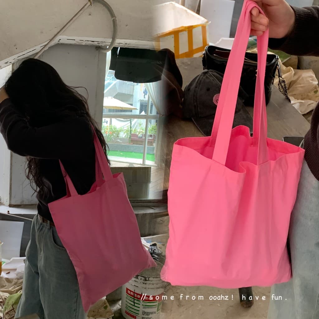 Rosa Super Genuína!Ooahz caseiro coreano Drape bolsa de ombro francês ins estilo fino bolsa de pano em branco bolsa de l