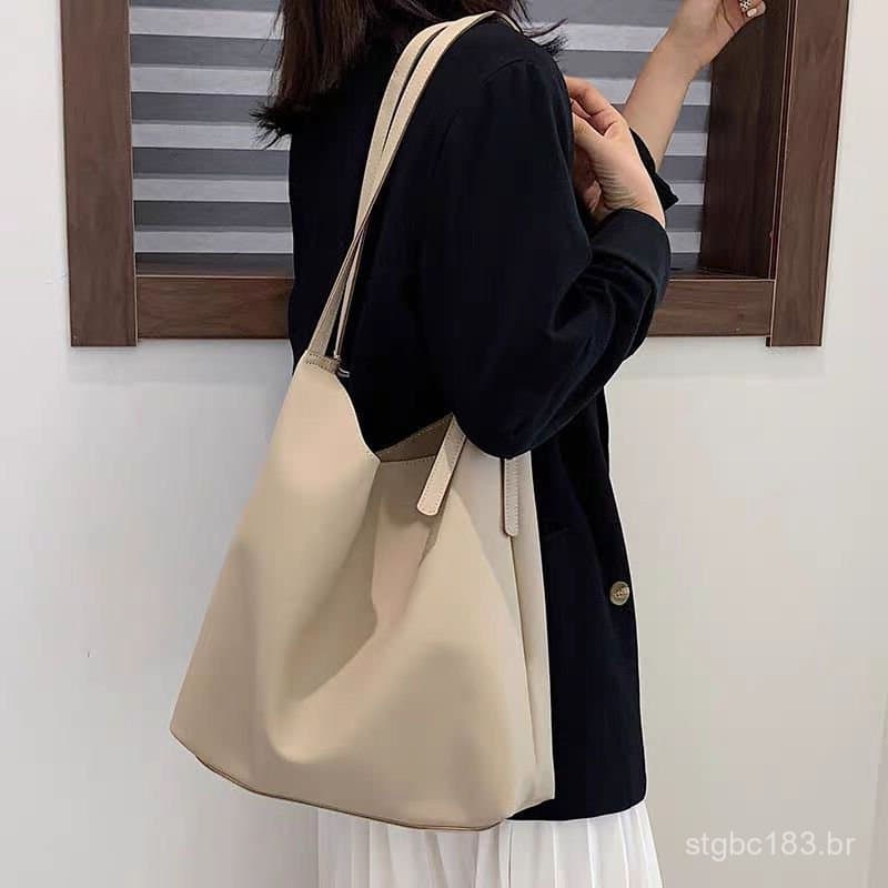 Bolsa essencial para deslocamentos e aulas, bolsa de ombro de grande capacidade para mulheres, nova bolsa simples de 202