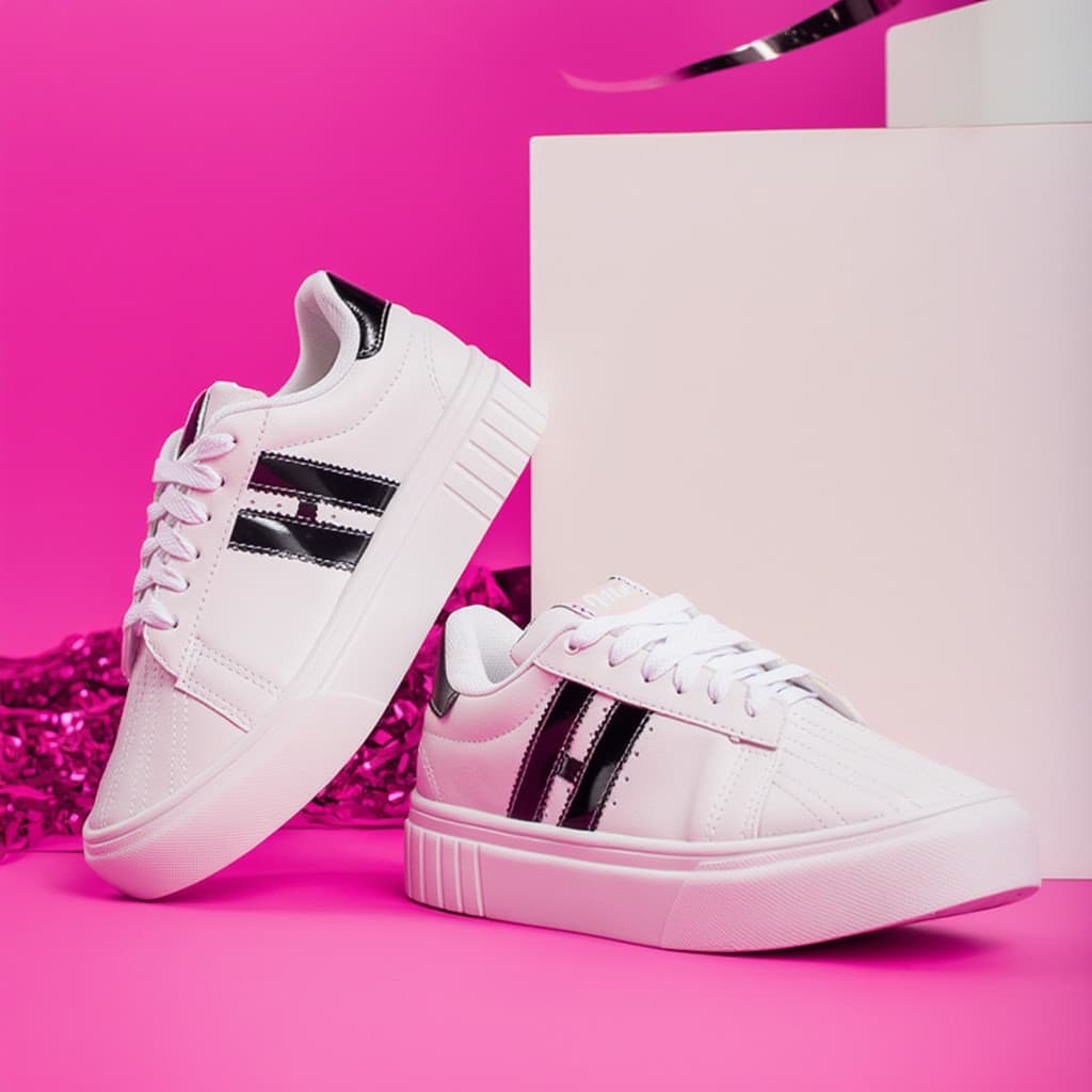 Tenis Holografico Branco Feminino Casual 34 ao 40