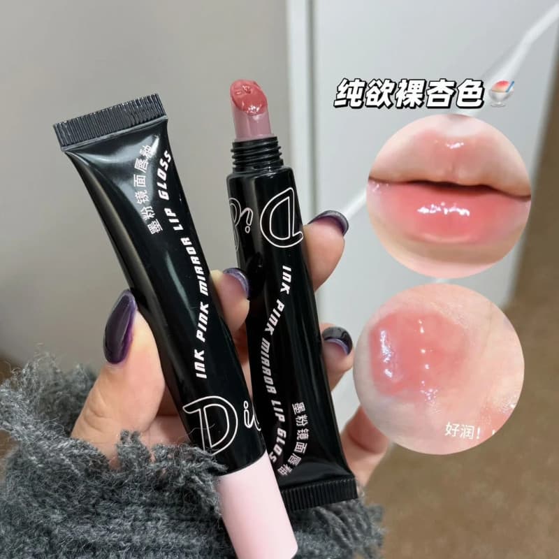 Rock Sugar Water Gloss ~ Tubo Espelho Lip Glaze Lip Gloss Dudu Lip Primer Hidratante Essência Batom Branqueador Festa de