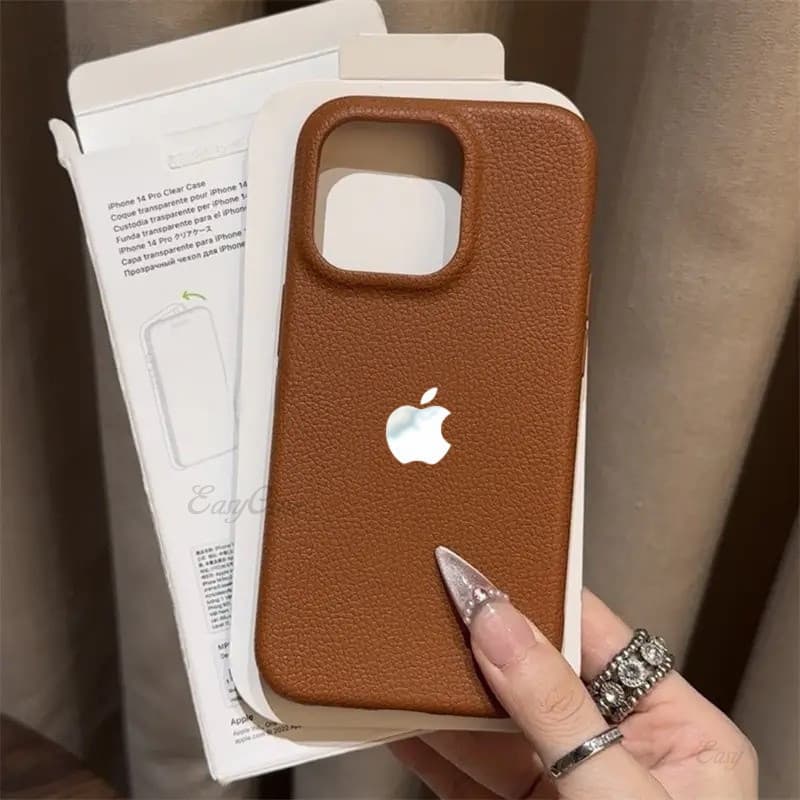 Capa De Telefone De Couro Impresso kri Simplificada Para iPhone 17 16 15 14 13 12 11 Pro Max Plus TPU Macio Anti-Queda