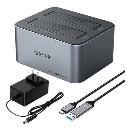 Dock Station Orico Sata 2.5 e 3.5 Função Clonagem Offline De Disco Usb Até 44TB
