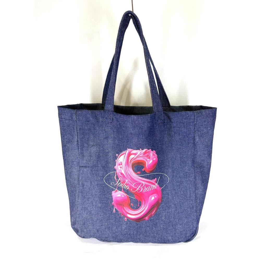 Bolsa Jeans Estampada Sódio Ecobag Jeans 100% Algodão Bolsa Casual Resistente