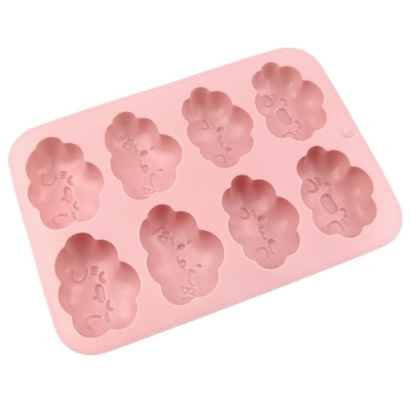 Molde de Silicone Flexível Durável com 8 Cavidades para Fazer Bolos Nuvens e Sobremesas IC5K