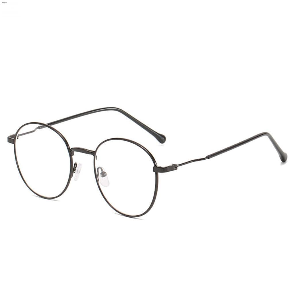 Óculos Clássicos Redondos Com Armação De Metal , Lentes Transparentes Bloqueio De Luz Azul Para Estudantes De Jogos